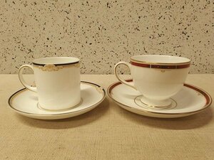 0830047w【WEDGWOOD ウェッジウッド カップ＆ソーサー 2種】CAVENDISH コーヒーカップ、COLORADO ティーカップ/訳あり中古品