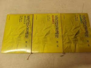 0831039h【近代詩文書講座 第一巻～第三巻/金田石城/不揃い】19×27cm程度/中古本