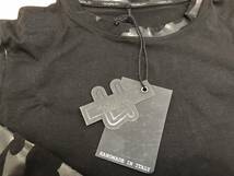 【A37】 新品 USUALIS ウザリス Tシャツ メンズ 長袖 黒 サイズL_画像3