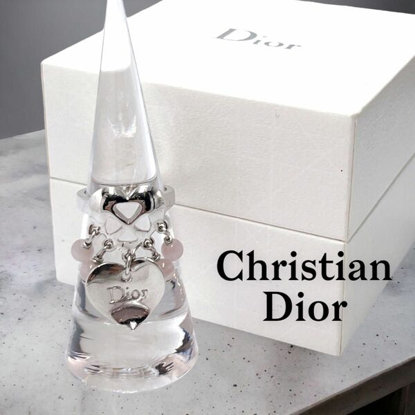 【極美品 箱付】Christian Dior 指輪 シルバー ハート 7号