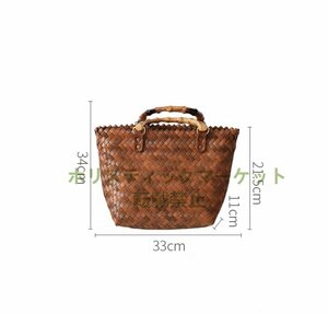 極美品 ★推薦★.最高級品 国産蔓使用 匠の技　網代編み 山葡萄カゴバッグ職人手編み 大容量 B225