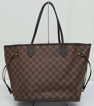 ★【中古】LOUIS VUITTON ルイヴィトン ネヴァーフルMM 旧型 N51105 ダミエ トートバッグ 09年製 ※訳あり【大型140サイズ】【福山店】_画像2