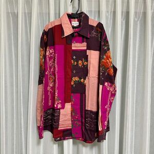  популярный * PaulSmith Paul Smith рубашка с длинным рукавом сорочка цветочный принт лоскутное шитье редкий цвет 