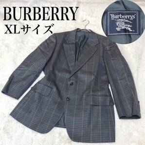 美品 大きいサイズ Burberry's チェック テーラードジャケット 総柄 バーバリー スーツ マルチカラー
