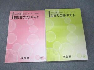 UN95-170 河合塾 基礎・完成シリーズ 現代文/古文 サブテキスト 2022 計2冊 15m0B