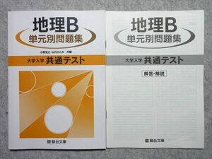 TW55-030 駿台文庫 大学入学共通テスト 地理B 単元別問題集 2020 問題/解答付計2冊 小野宏之/山川ひとみ 15 m1B