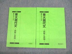 UZ10-018 駿台 東京大学 東大現代文 読解と表現 テキスト通年セット 2021 計2冊 14m0C