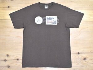 USA古着 米軍 U.S.ARMY 切手デザイン マラソン Tシャツ sizeL 茶色 ブラウン スポーツ ミリタリー アメリカ アメカジ Fruit of the Loom