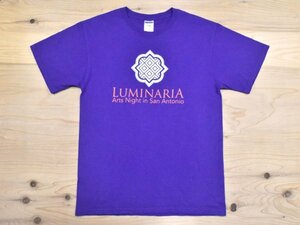 USA古着 LUMINARIA アートフェス ロゴ Tシャツ sizeM 紫 パープル テキサス コンテンポラリーアート イベント アメリカ アメカジ JERZEES