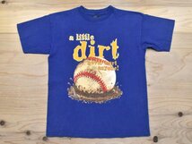 2000sUSA古着 Prospirit 野球ボール Dirt Tシャツ sizeユースL XS相当 紺 ネイビー ベースボール スポーツ 雰囲気 アメリカ 2000年代 Y2K_画像1