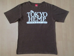 THC TOKYO HEMP CONNECTION 3段プリント ロゴ 刺繍 ヘンプ コットン Tシャツ Sトウキョウヘンプコネクション アウトドア キャンプ 関村求道