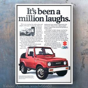 80's USA that time thing Jimny advertisement / old car JA71 SJ10 SJ20 LJ10 LJ20 JB23 SJ30 JA11 JB64 JA22 wheel tire used muffler parts diff suspension 