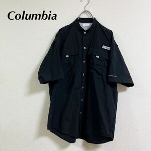 美品　Columbia PFG コロンビア 半袖シャツ ブラック　黒　S/P