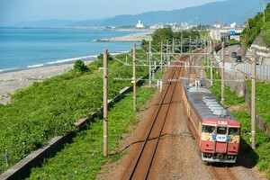 鉄道 デジ 写真 画像 えちごトキめき鉄道 413系 455系 国鉄急行色 ひめかわHM 24