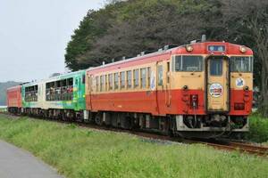 鉄道 デジ 写真 画像 烏山線　キハ40 90周年記念号　風っこ　1