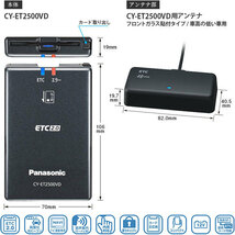 【セットアップ込み】お得なETC2.0車載器 CY-ET2500VD Panasonic 新セキュリティ対応 カーナビ連動型 フロントガラス貼アンテナ 12V用 新品_画像4