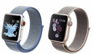 Apple Watch バンド 42/44/45/49mm アップルウオッチバンド　2本セット　ナイロンバンド　優しいつけ心地