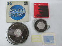 【0804y Y3609】 Toshiba 東芝 sound tape サウンドテープ STANDARD S-5 185m HITACHI 日立 MAGNETIC SOUND RECORDING TAPE AS-3 2個まとめ_画像1