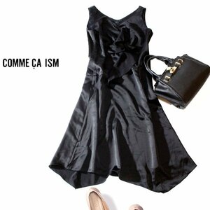 ☆☆ 美品 COMME CA ISM コムサイズム ☆☆ 綺麗め フリル イレギュラーヘム とろみ フォーマルワンピース L 春 夏 23C08