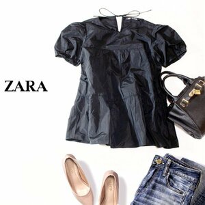 ☆☆ 美品 ザラ ZARA ☆☆ ゆったり可愛い ギャザー カットソー M 春 夏 23D08