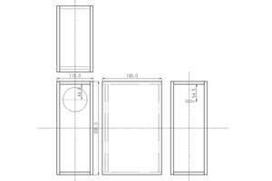 【9M3010JN】9mm厚 MDF ブックシェルフ形状 バッフル板奥配置 密封型 エンクロージャー 組立 キット