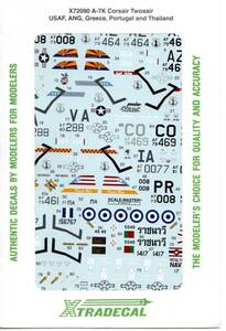 1/72　エクストラデカール　Xtradecal X72090 Vought A-7K Corsair Twosair