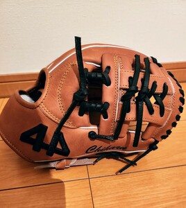 【新品未使用】44PRO gloves オイルドチェスナッツカラーブラックレース 軟硬式対応