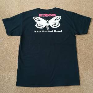 EMOD・蛾・武装戦線・ワースト・プリントTシャツ・黒・L