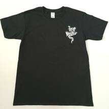 ドラゴン・トライバル・タトゥー・稲龍・プリントTシャツ・黒・L_画像3