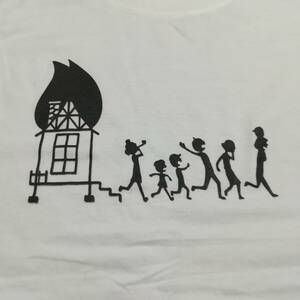 サザエさん・おもしろシルエット・Tシャツ・白・半袖・XL