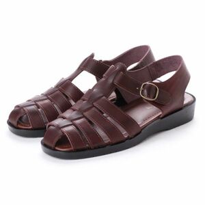  натуральная кожа g LUKA сандалии 24.0cm ~ 24.5cm темно-коричневый местного производства сделано в Японии телячья кожа корова кожа обувь для вождения мужской женский для мужчин и женщин GC1115