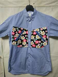  Comme des Garcons SHIRT flower patchwork shirt beautiful goods M