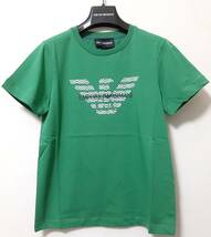 [新品] 12A(12歳) EMPORIO ARMANI / JUNIOR　2着セットのイーグル入り【半袖Tシャツ】◆2023年春夏モデル　男の子用 154cm　◆色：緑＆紺_画像2