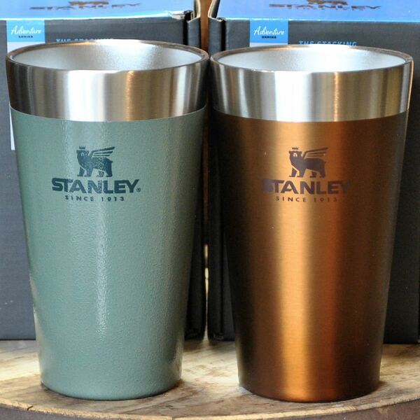 スタンレーSTANLEYスタッキング真空パイント2個セット【グリーン＆メイプル】 正規品　　アウトドア キャンプ バーベキュー BBQ 保冷カップ