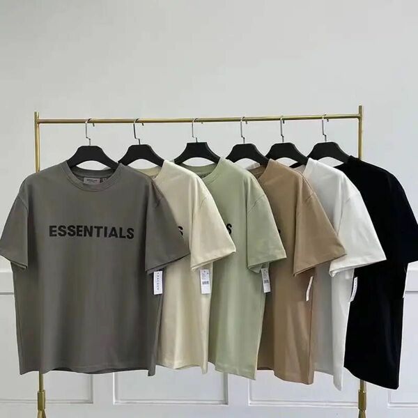 夏物売り切りセール！ESSENTIALS ラバーロゴTシャツ Mサイズ ブラック