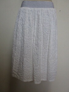 関西ファッション　白★凹凸～スカート