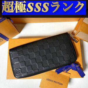 643【超極ＳＳＳランク】★最新★ルイヴィトン★ジップ 長財布 ヴェルティカル ダミエ アンフィニ★正規品★