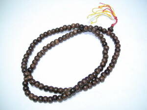 木製数珠ネックレス（こげ茶色）新品　長さ78cm　じゅず　インド・ネパール・チベット仏教　密教仏具　送料￥120