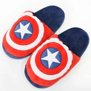 ma- bell Captain America shield slippers knyak Disney moli under approximately 25cm micro polyester 100%