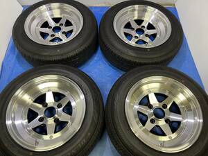 ■美品復刻版ロンシャンXR-4XR4_14x7J±0_114.3/4_185/65R14EC202トヨタレビントレノAE86サニトラセリカハコスカプチーノスターレット旧車