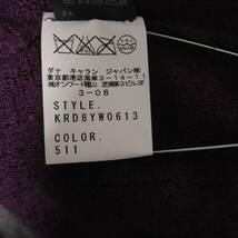 447 良品 ダナキャランコレクション DONNA KARAN COLLECTION ノースリーブ スパンコール ニット パープル系 毛70% 妖艶 古着 レディース_画像9