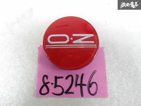 未使用品 O.Z Racing O.Zレーシング ホイールキャップ センターキャップ 1個 赤系 レッド 約55ｍｍ 即納