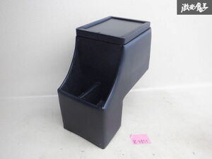 社外 汎用品 コンソールボックス BOX 収納 小物入れ 全長約42cm 幅約20cm 高さ約35cm 黒系 レザー調 即納