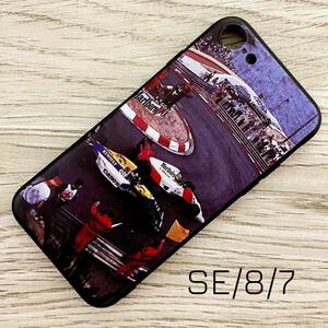 アイルトン・セナ ナイジェル・マンセル iPhone 8 / 7 / SE ケース F1 モナコ ローズ・ヘアピン マクラーレン ホンダ ウィリアムズ スマホ