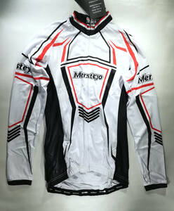 訳あり新品　Mersteyo サイクルジャージ　⑮　白赤 XLサイズ　上下セット サイクリングウェア　後ろポケットあり 自転車