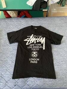 ステューシーワールドツアーTシャツ、Sサイズ