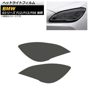 ヘッドライトフィルム BMW 6シリーズ F12/F13/F06 後期 2015年07月～2018年07月 スモーク TPU製 AP-XT1646-SM 入数：1セット(左右)