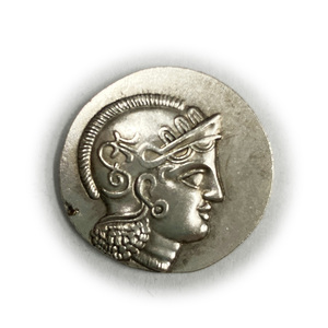 ラス1 レプリカ アテナ神 フクロウ 梟 古代ギリシャ 305BC 銀貨 硬貨 コイン アンティーク キーホルダーペンダントお守り G33