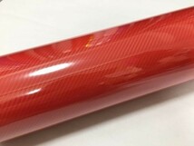5Ｄカーボンシート レッド 赤色 4D柄 ベース 縦x横 152cmx1.5m スキージ付き SHA09 外装 内装 耐熱 耐水 伸縮 裏溝付 DIY_画像2