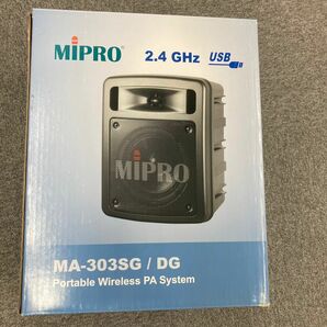 MIPRO 2.4GHzワイヤレス受信機内蔵 ポータブルPAアンプ MA-303DG　バッテリー内蔵